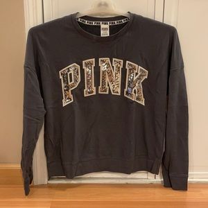 New Victoria Secret PINK signature bling crew